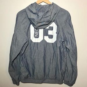 Adidas Neo 03 Chambray Full Zip Hooded Jacket M